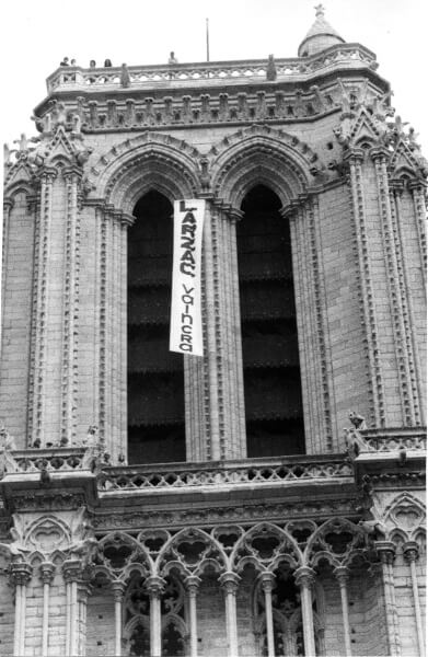 Cartel sobre Notre Dame | La Lucha en el plateau de Larzac